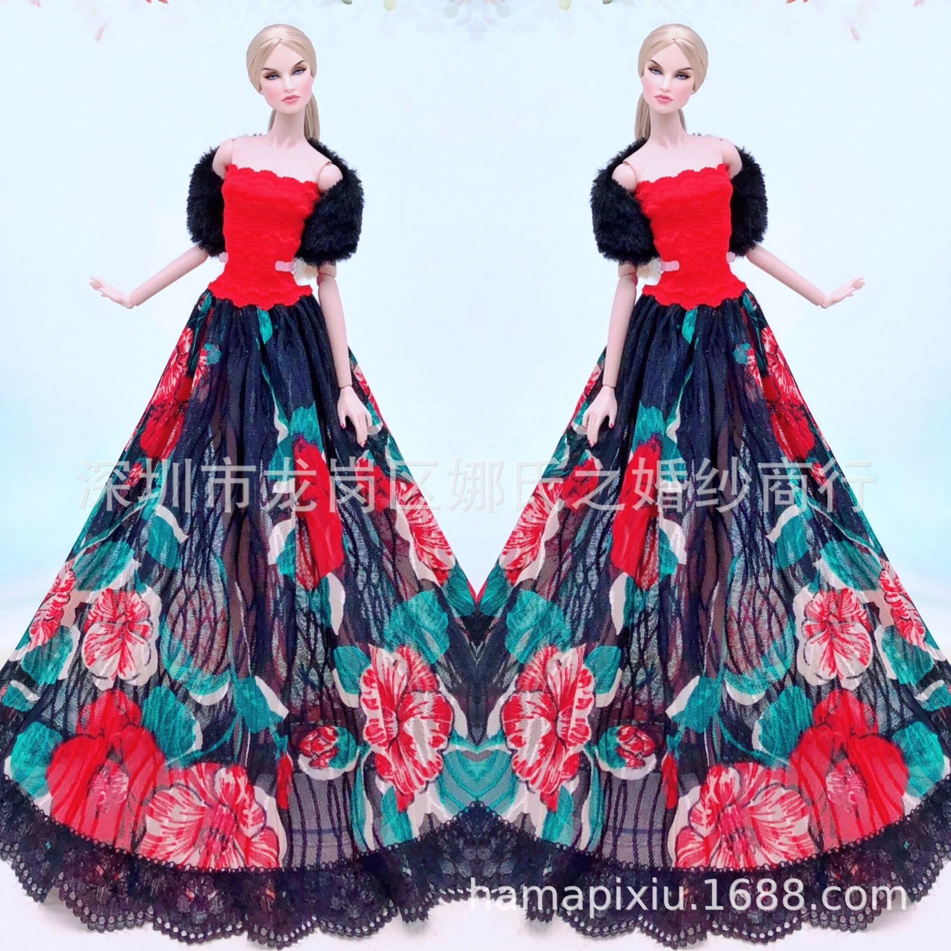 Two-piece European and American fashion dress-up toys can be Barbie doll set clothing fashion Amazon cross-border Hot sale