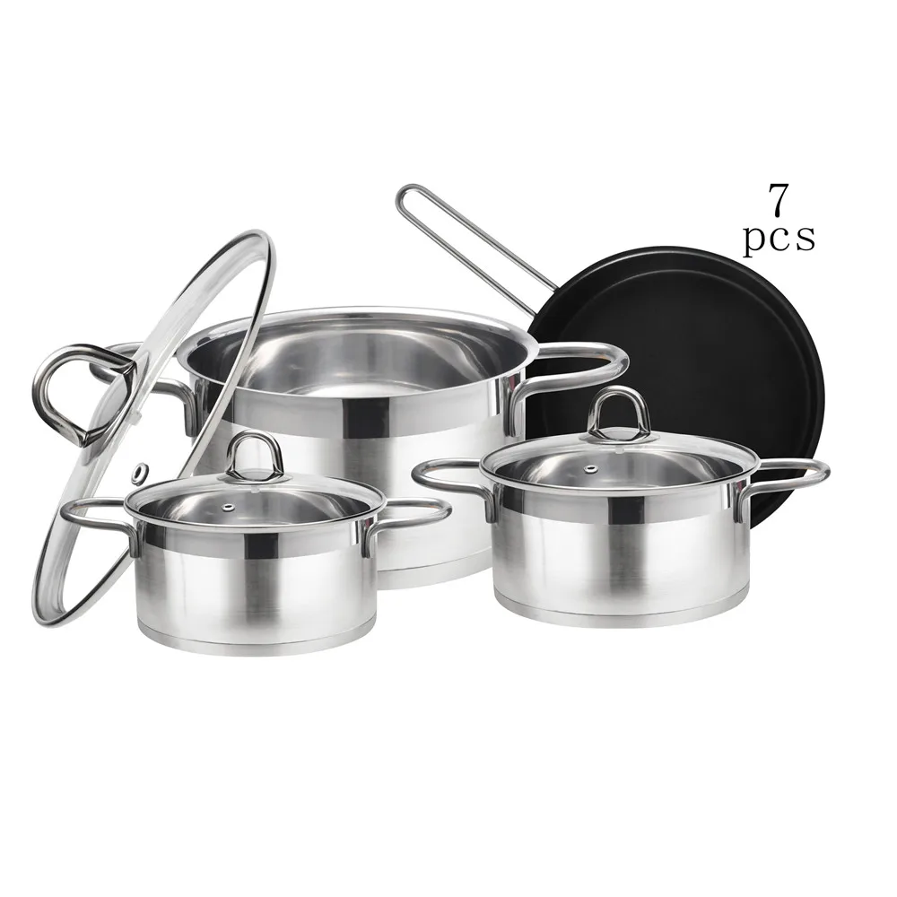 Kitchen cooking pot  Stainless Steel Pots Pans Emeril Chef Cooking Dining Silver
