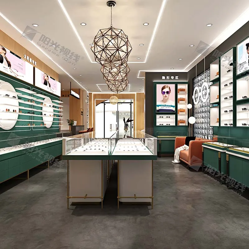 Wholesale Modern Optical Shop Interior Design Eyewear Display Cabinets Jewelry Showcase optical display cabinets