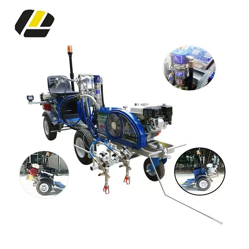 road construction cold plastic airless Hand push cold spray road marking machine