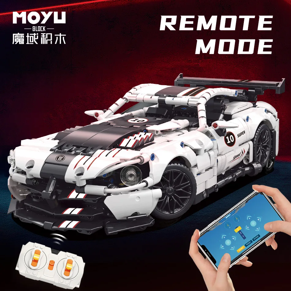 MOYU MY88317 1/14 Racecar Model DIY Assemble Bricks Model Sports Racing Car Educational Building Blocks Toys for Kids