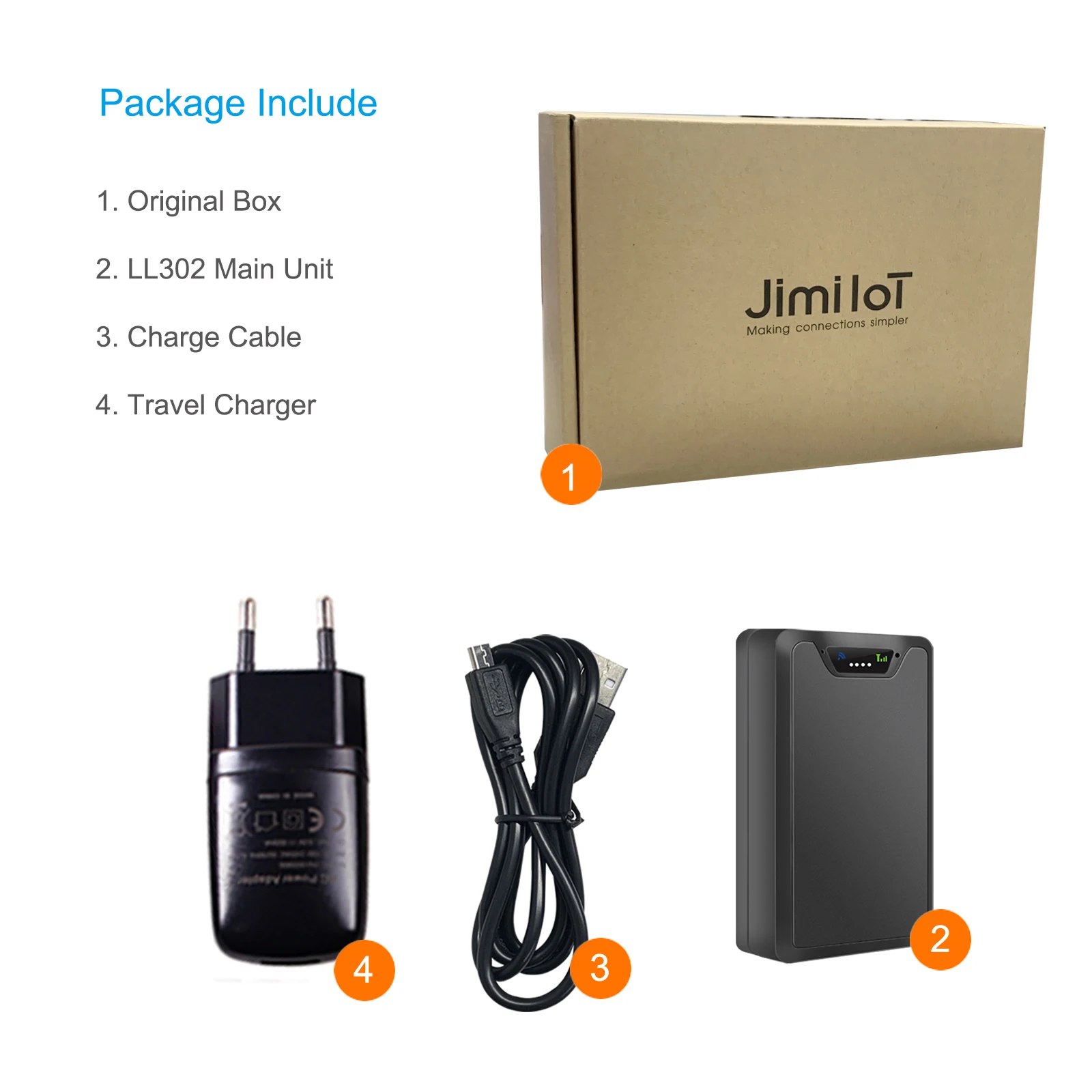 Jimi LL302 4G GPS-трекер с отслеживанием в реальном времени несколькими сигнализационными сигналами магнитный датчик голосового мониторинга температуры автомобиля бесплатное приложение