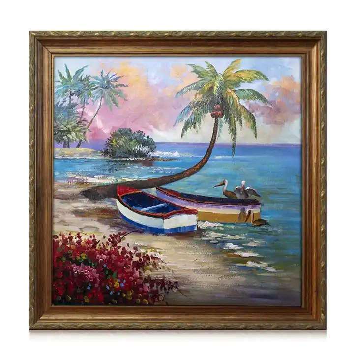 Cuadros landscape handmade acrylic Decorative coconut tree seascape oil painting