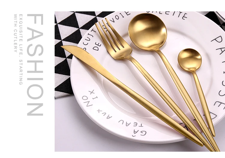 gold plated flatware