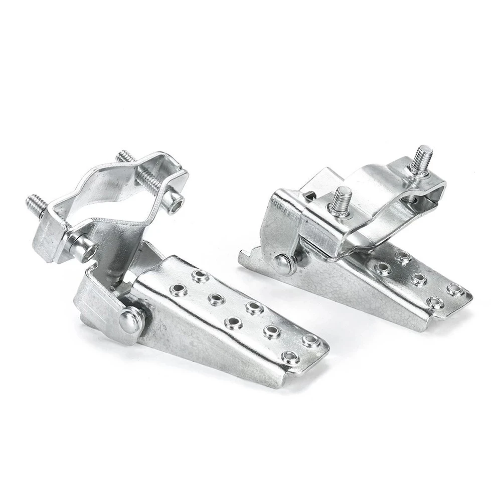 Bicycle Retro Fork Foot Step Peg Chrome Motorcycle Clamp-on Steel Foldable MTB Bike For 24mm-38mm Diameter Front and Rear Pedal