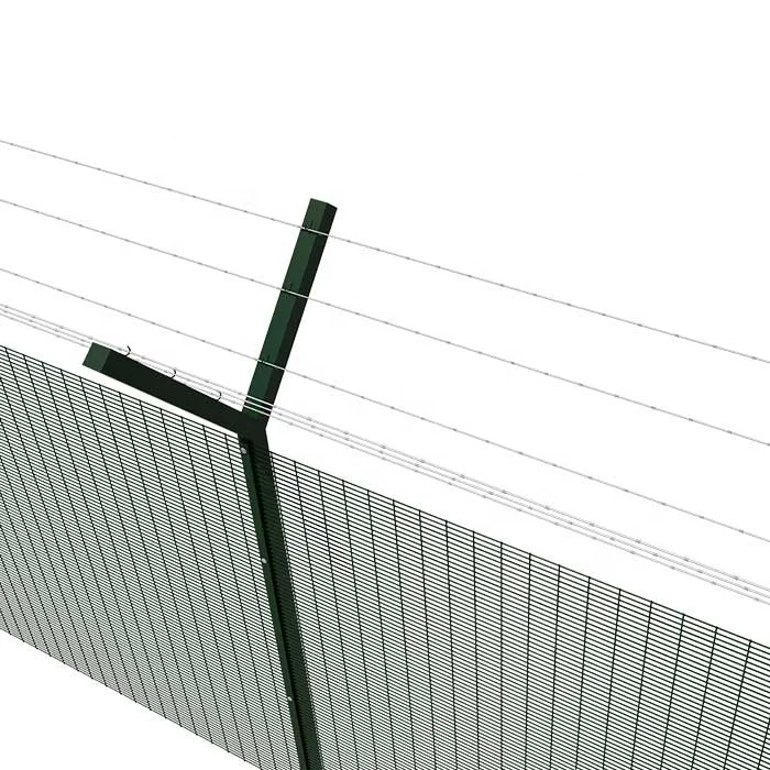 Direct factory high security 358 anti-climb fencing clearvu fence top with barbed wire spike