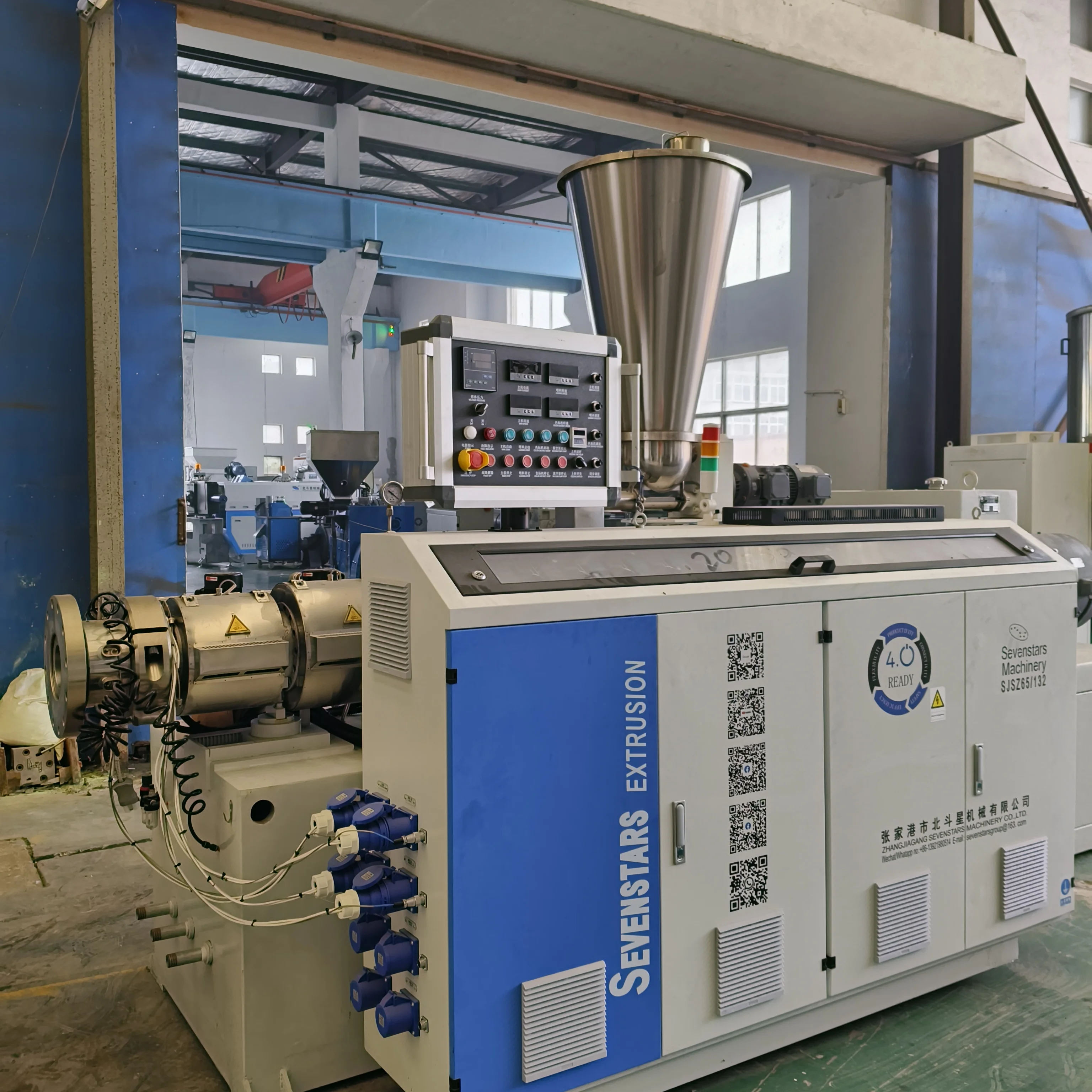 hot sale sevenstars high efficiency double screw extruder PVC pipe making machine