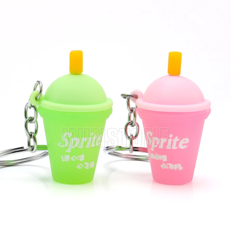 Custom 3D Soft PVC Figure Toys Cute Dustbin Keychain