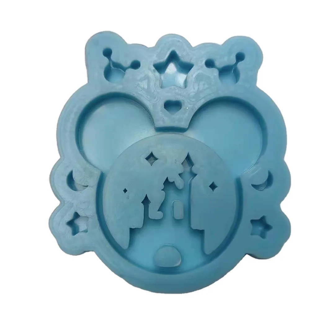 K040713 New DIY Epoxy Resin Mouse Castle Mold Silicone key chain mold resin mold for handcraft