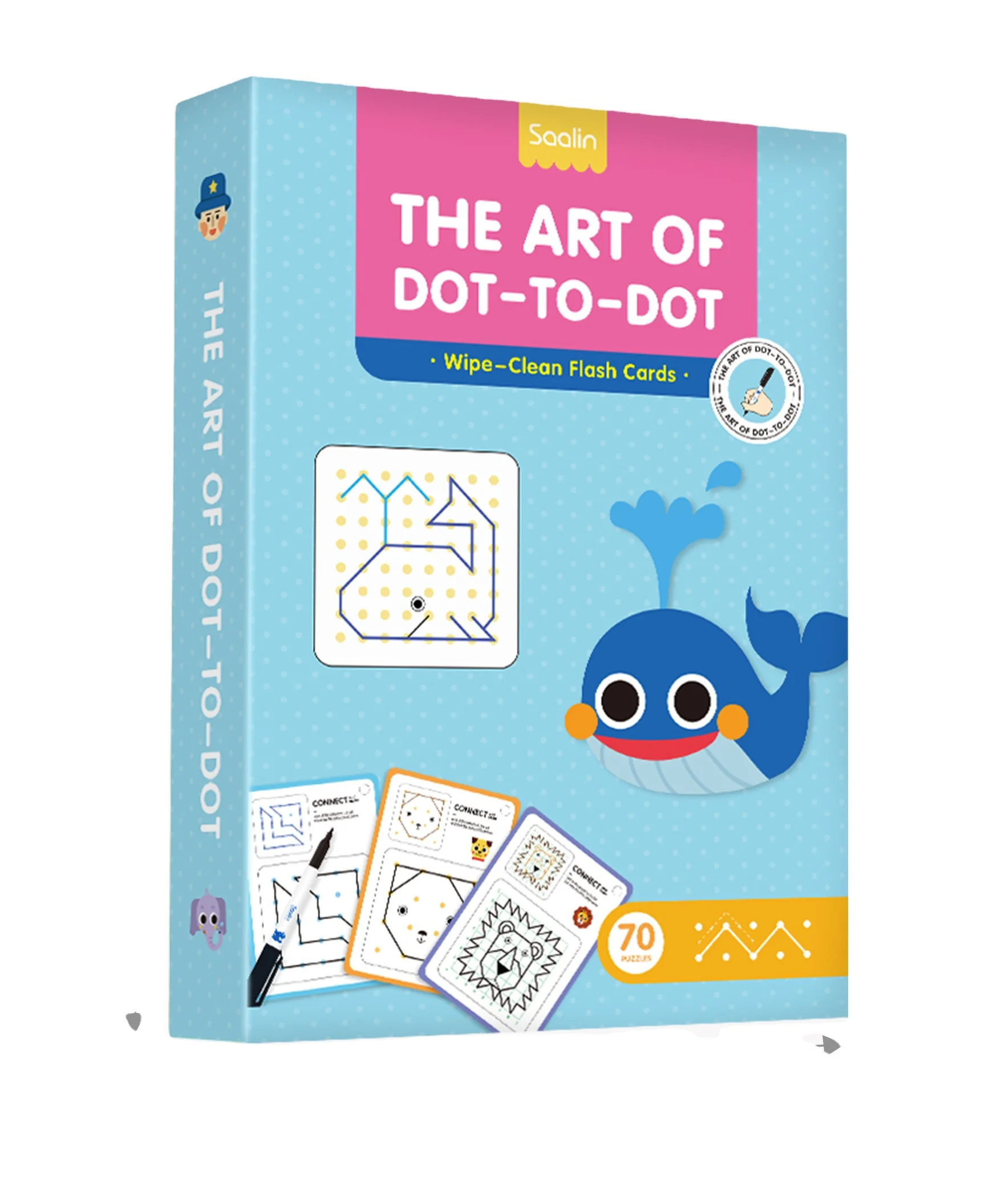 Ready to ship Level Advanced Clean Pen Control Dot to Dot 70 Training Designs Flash Cards (Wipe Clean Learning Books)