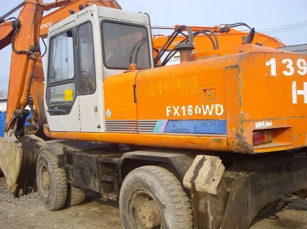 Good condition Japanese Used Wheel Excavator Hitachi EX160WD For Sale