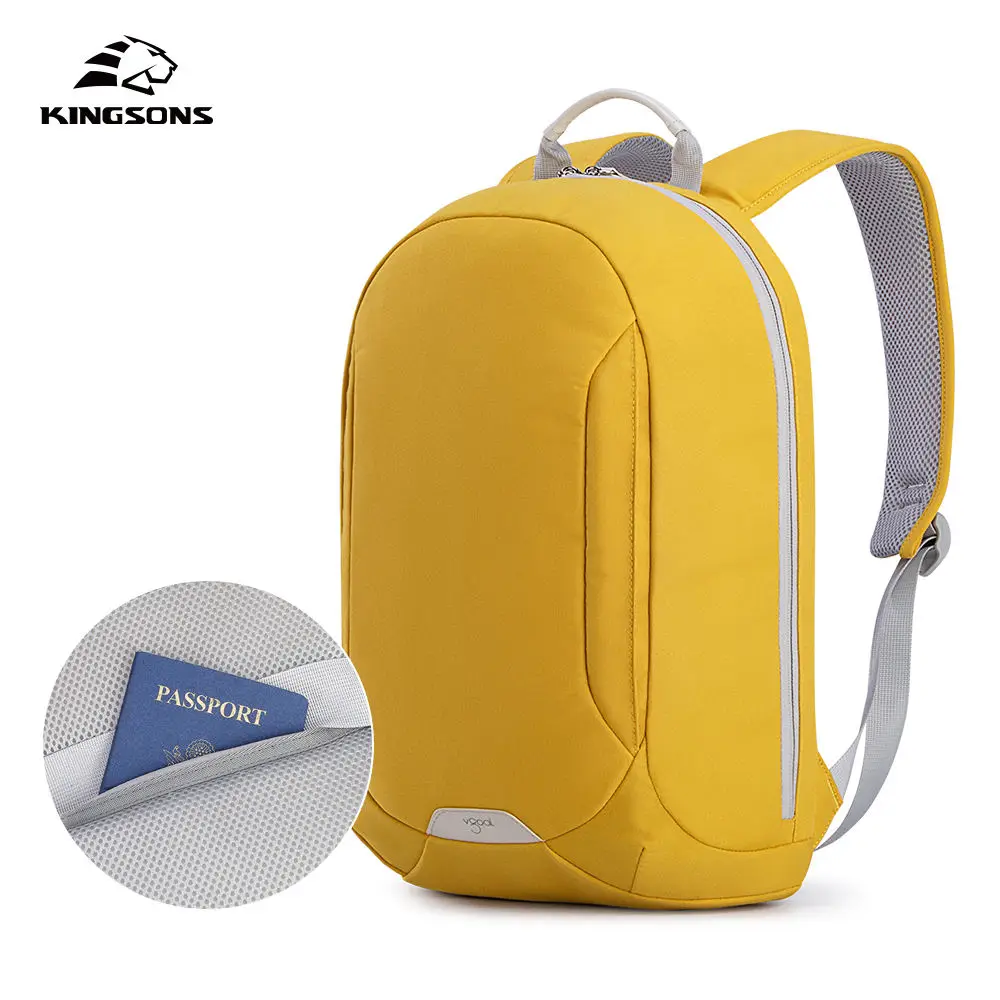 Kingsons Solid Color Backpack Student Girl School Bags For Teenage College Wind Women Schoolbag Recycled Polyester Backpack