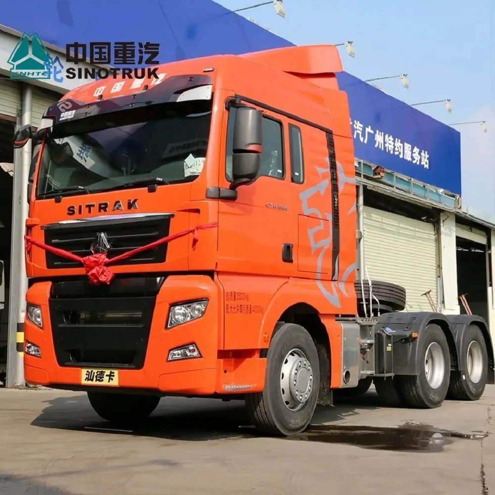 Подержанный 375HP дизельный двигатель прицеп грузовик Howo 6x4 для продажи трактор