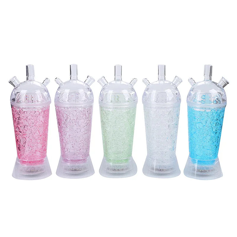 2023 Vapruz Hot Sell Wholesale Custom Logo Cheap Travel Hookah Led Light Plastic Car Chicha Portable Shisha Bottle Hookah