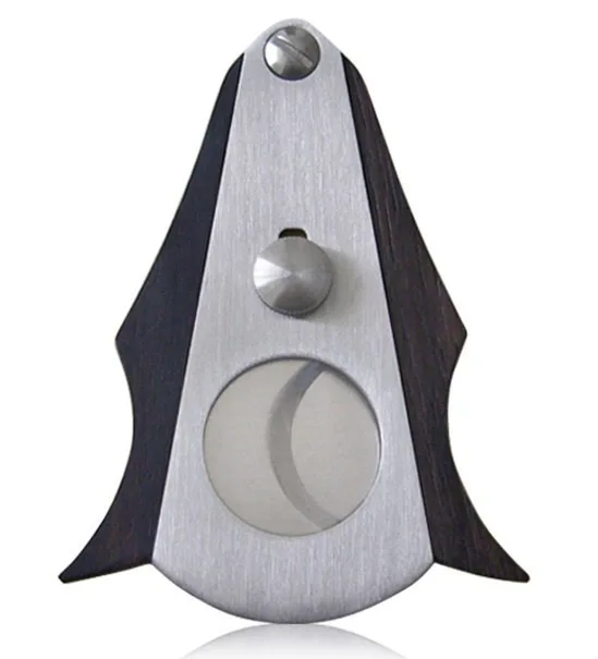 Custom logo wholesale walnut cigar cutter double-edged special cigar accessories cigar scissors