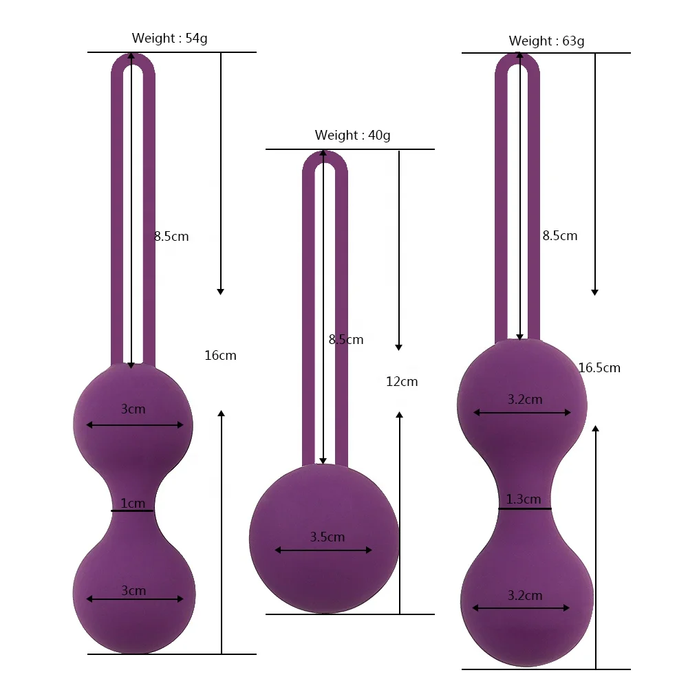 Pelvic Floor Exerciser Kegel Balls Vaginal Tightening Silicone Sex Purple Waterproof Toy Steel Medical Rohs Color vagina ball