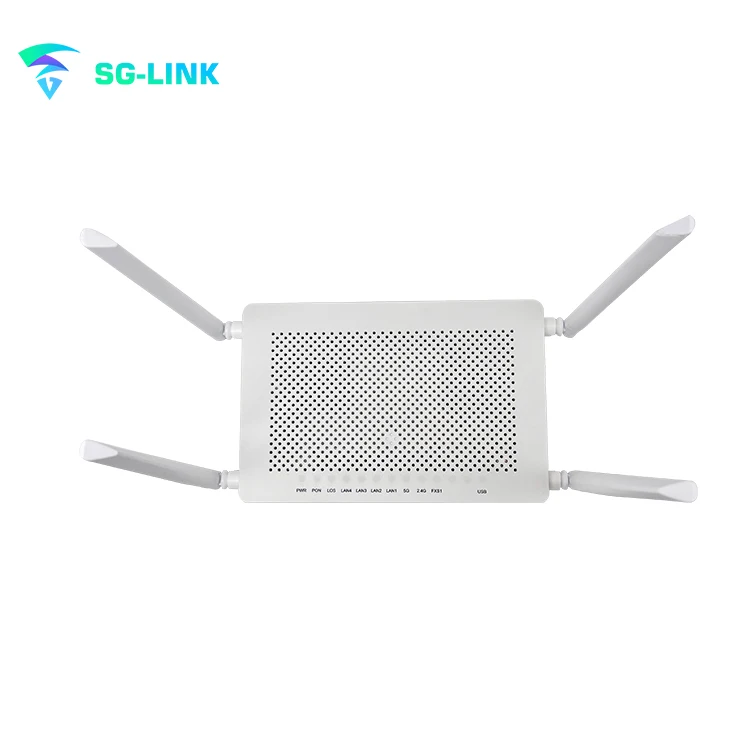 Dual Band Onu Xpon Wifi SG-LINK SG8160 Router Epon Optic Fiber Network Ftth Gpon Epon 4GE+1POTS+WIFI6+1*USB3.0