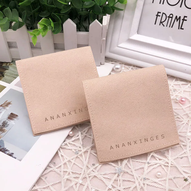 Jewelry Lipstick ID Card Storage Microfiber Bag Custom Logo Printed Emboss Colors With Closed Magnet Dust Microfiber Pouch