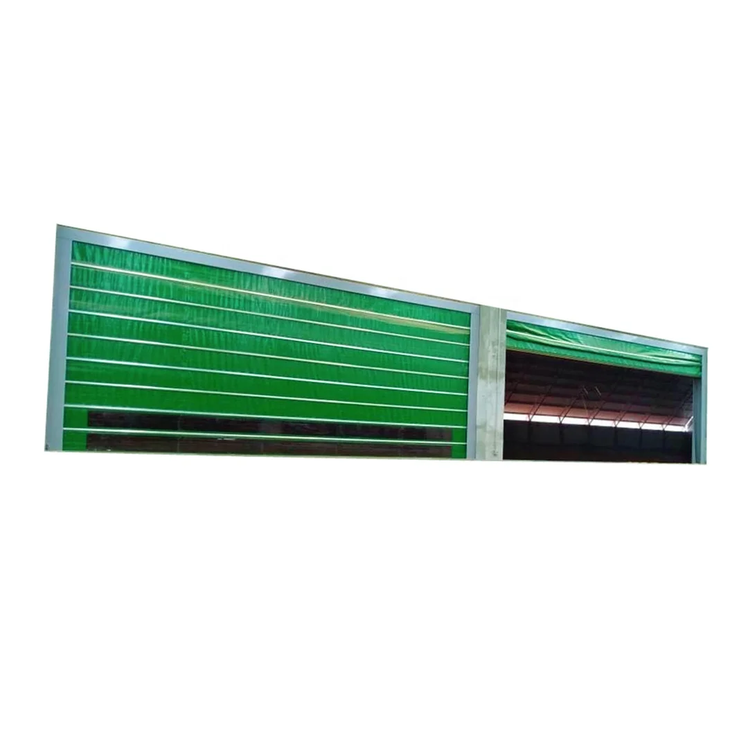 Automatic Industrial Steel High Speed PVC Folding Stackable Doors Wind Proof Fast Stacking Belt Drive Fold Up Shutter Door