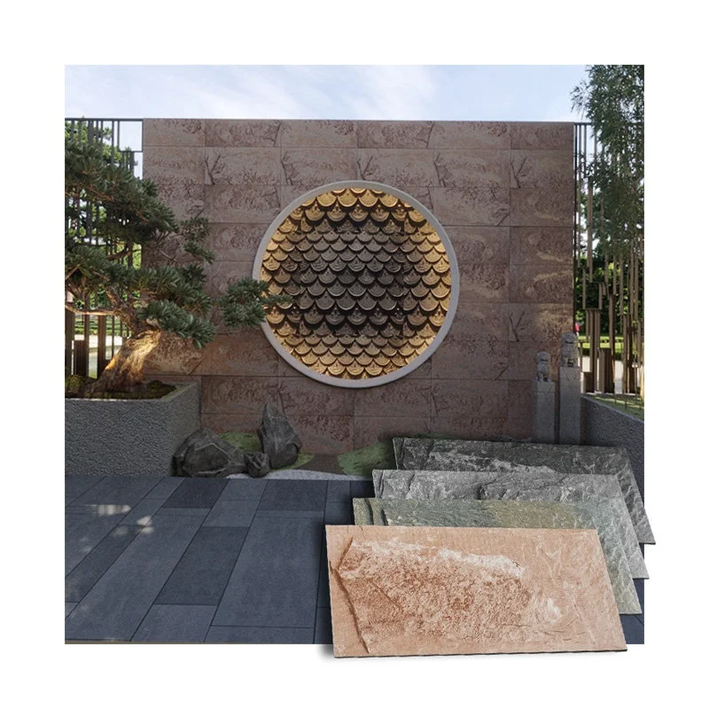 Special design rough surface tile stone look external antique style for wall