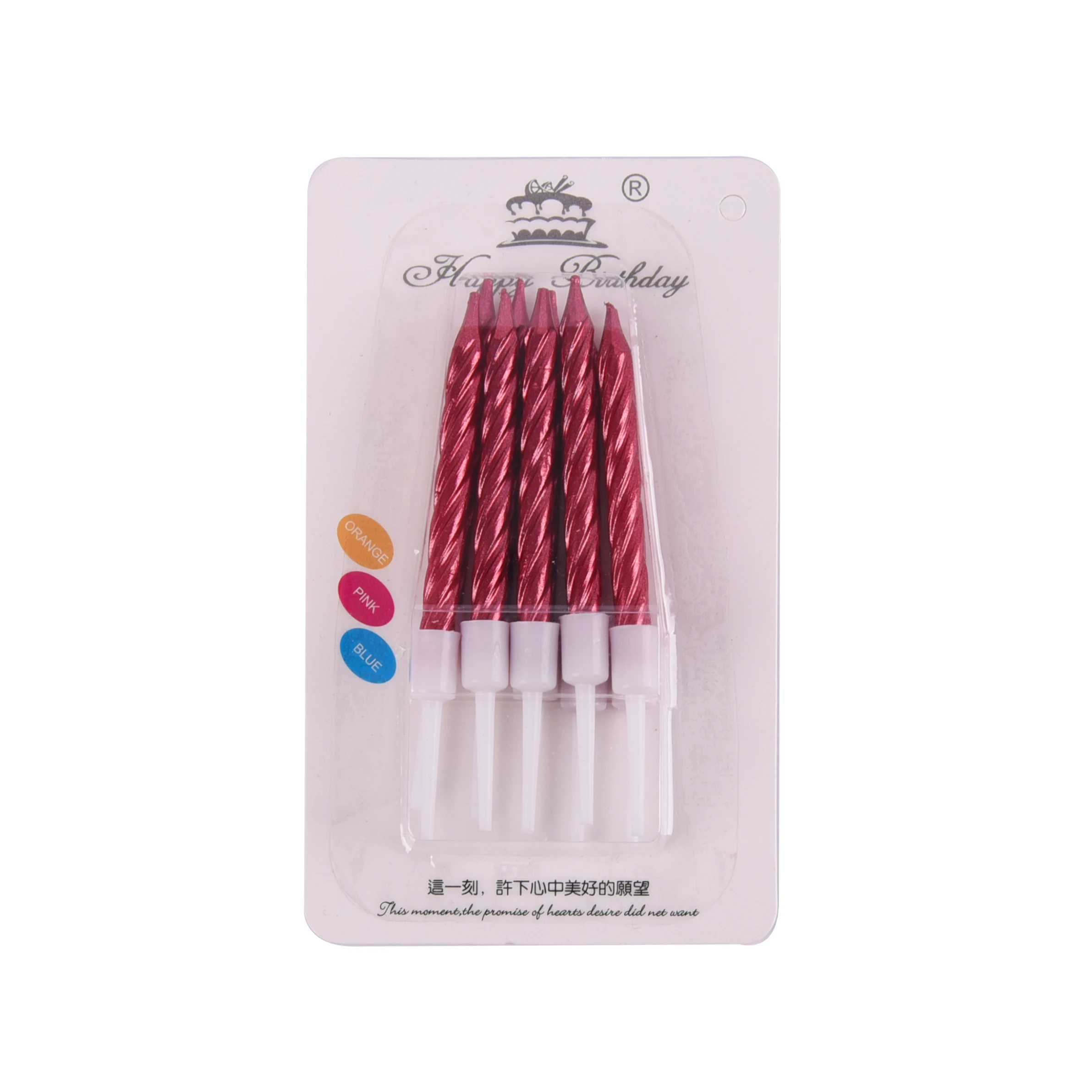 High End 100% Fully Refined Paraffin Wax Colourful Twist Taper Candle