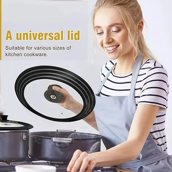 Heat Proof Multipurposehome use silicone High sealing and anti-overflow Visual anti-overflow  pot  lid silicone pot lid