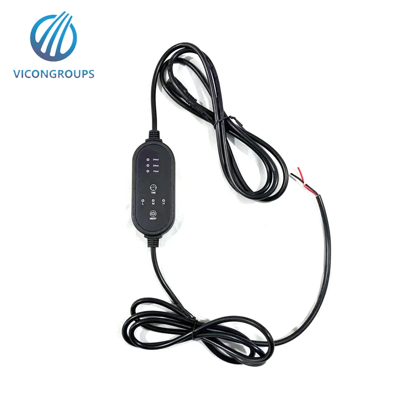 5V/12V/24V Level 3 Heating and Timer Switch USB DC Cable Switch