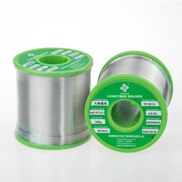 TONGFANG PCB Sn98.5Ag1.0Cu0.5 solid flux-cored 0.8~1.0mm Solder wire
