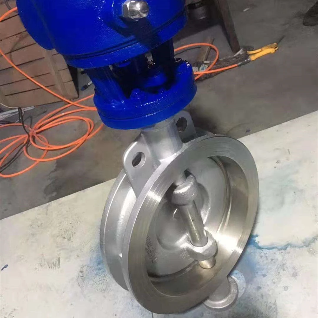 150lb Double Flanged Triple Eccentric Sanitary Cf8 Metal Seat Butterfly Valve API609 Standard