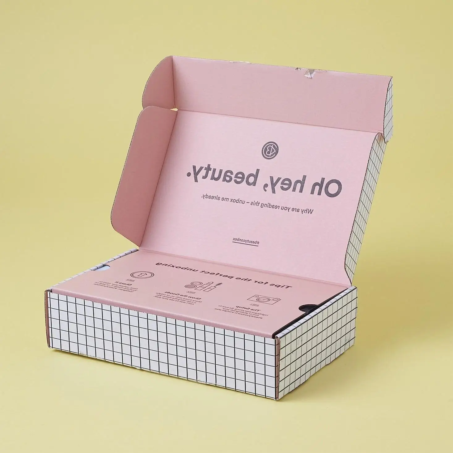 Oem Low Price Corrugated Paper Blank Shipping Box Packaging Shoe Boxes Pink White Blank Box Packaging