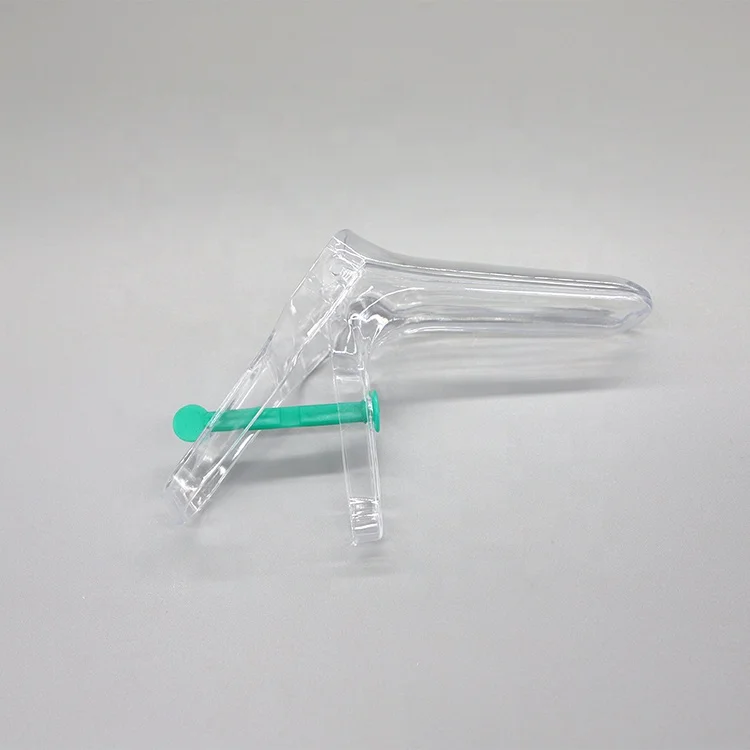 Hongan disposable medical plastic sterile homemade vaginal speculum cusco types virgin with side screw for single use