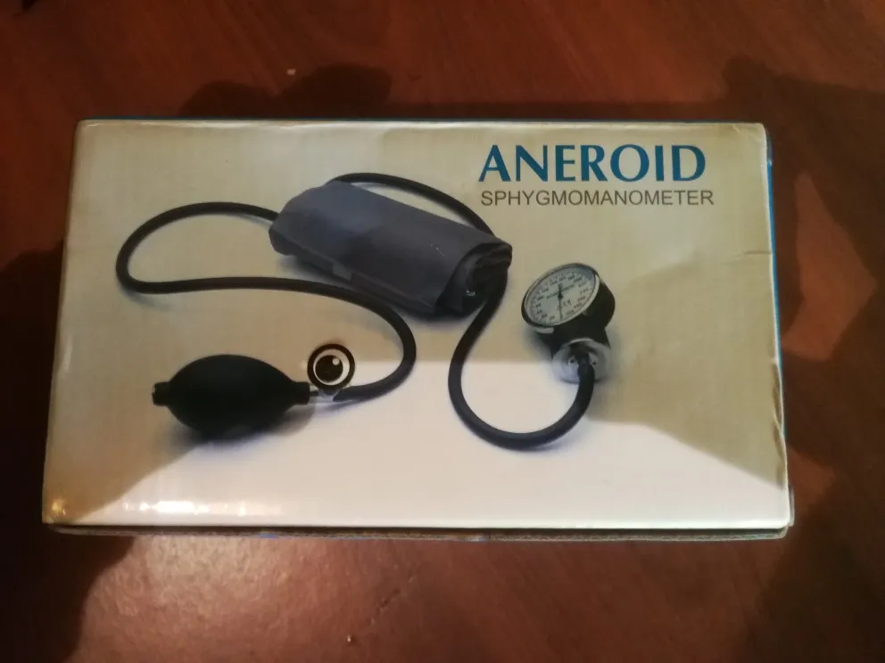 Manual blood pressure monitor watch strap stethoscope arm type sphygmomanometer mechanical tensiometer with stethoscope