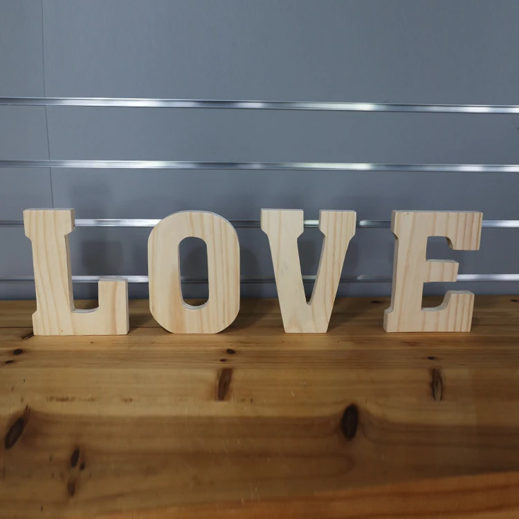 
Wholesale wood letters standing 5.75*0.75*7.75inches painted wooden letters alphabet number for table decor items 
