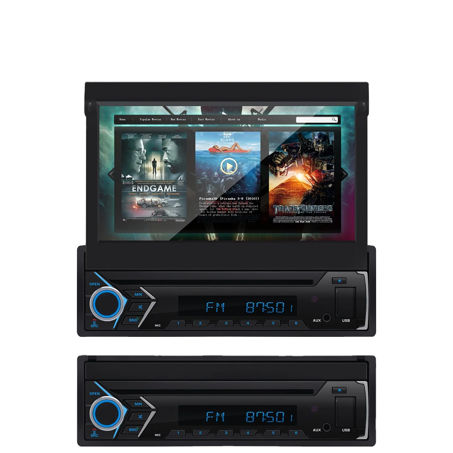Universal touch screen radio with Bt Open frame industrial panel square monitor car radio