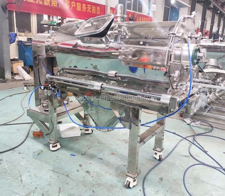 Food Gypsum Starch Thyme Leaves Powder Horizontal Centrifugal Airflow Sifter Separator Rotary Sieve Machine