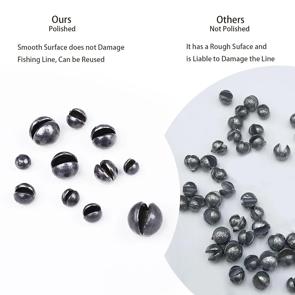 Oem 0.5g -5g Fishing Weights Lead Beads Round Lead Split Shot Fishing Sinkers
