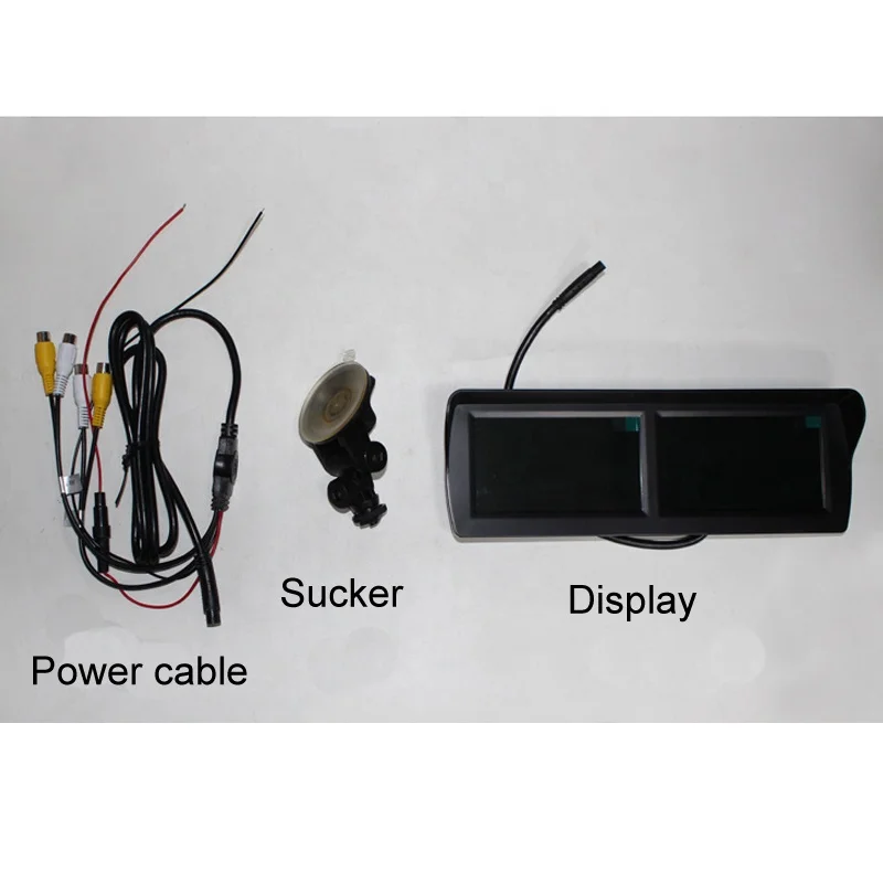 4.3 Inch Dual HD Screen Display Car Rear View Monitor Interior Mirror Monitor For View Camera 4 CH Video Input 12V-24V Rearview