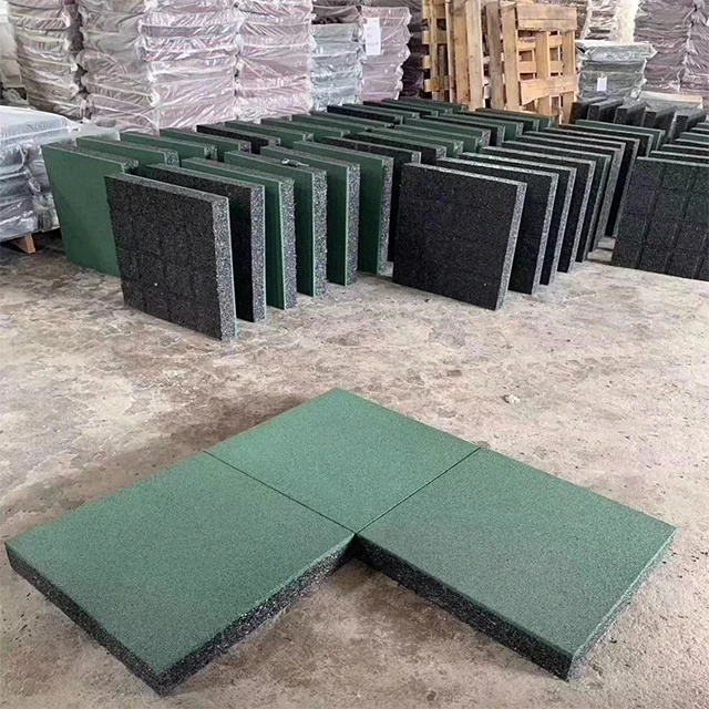 20MM Non Slip Kid Park Rubber Mat Cheap Playground Rubber Tiles Synthetic Epdm Flooring