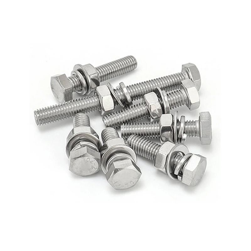 OEM A2 A4 Stainless steel SUS304 SS316 hex head bolt sems screw