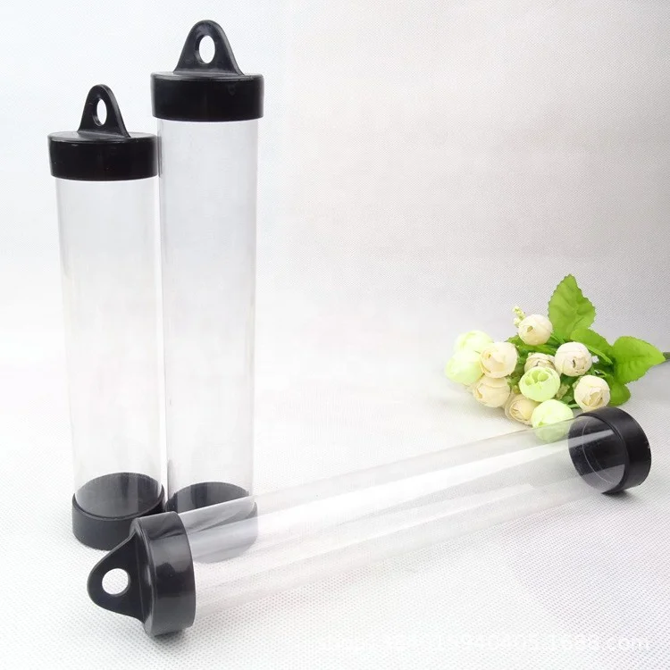 Custom Durable Transparent Plastic Tube Cylinder Packaging for Cosmetics Tools  Fishing Tackle Bait Lure Packaging Box