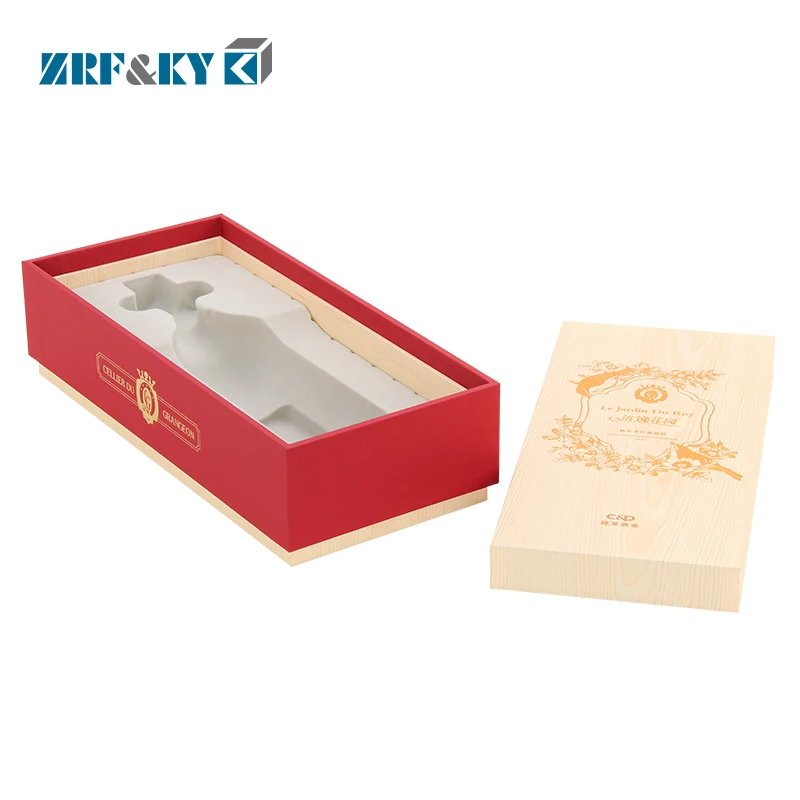 Пользовательские картонная бумажная подарочная упаковка виски красный ликер Винные коробки с вашим собственным логотипом