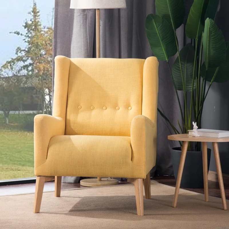 High quality nordic minimalist high back upholstered home accent chair