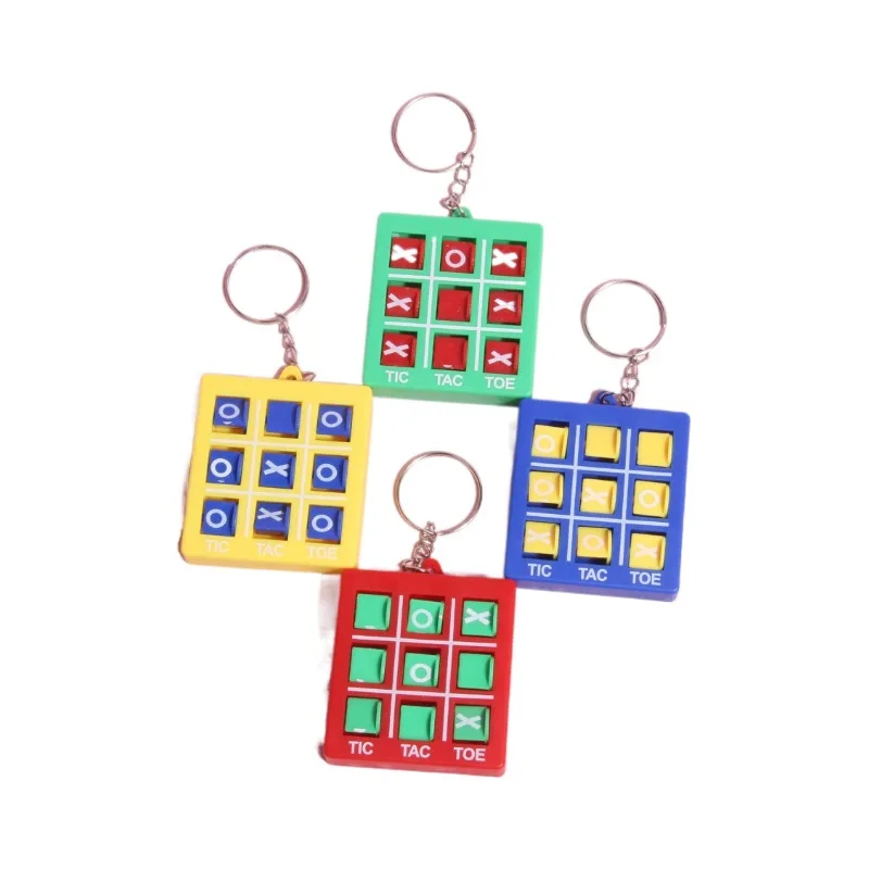 MERRYCOOKeychain Tic Tac Toe Keychain for Kids Ages 8-12 Party Favors Plastic Keyholders for Mini Backpack Clip Birthday Party