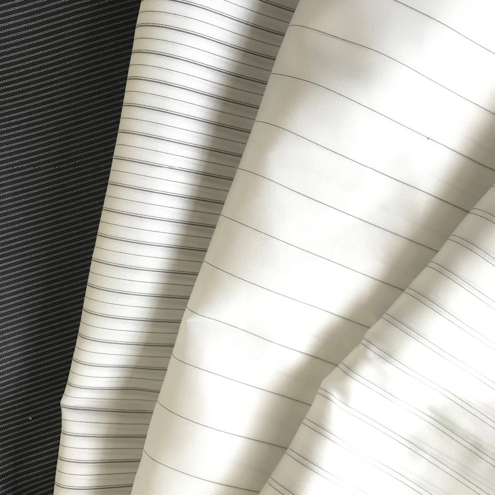 Polyester Taffeta Sleeve Lining fabric Yarn-dyed Strips Fabric