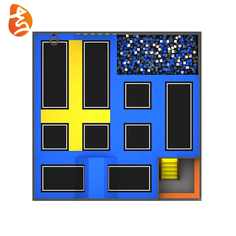 New design durable square small commercial kids indoor trampoline park for sport