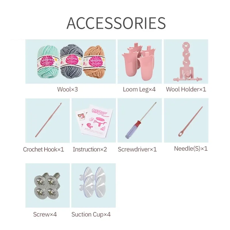 Smart Weaver Knitting Kit Machine 40 Needles Hand Shake Diy Wool Knitting Machine Hat Knitting Machine Toy Girl House For Kids