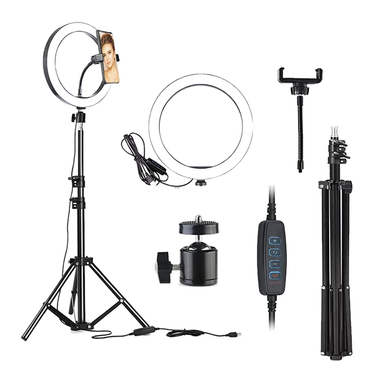 
Rechargeable Clip-on Fill In 120 Led Selfie Ring Light Lamp 3 Level Brightness For Make Up And Night Light 