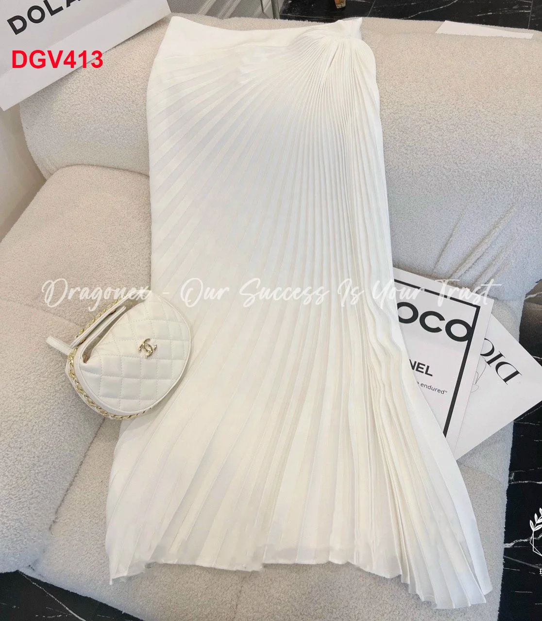 High Waist Pleated Skirt Smooth Satin Long Elegant Dress Summer Spring Lady Casual Pleated Skirt