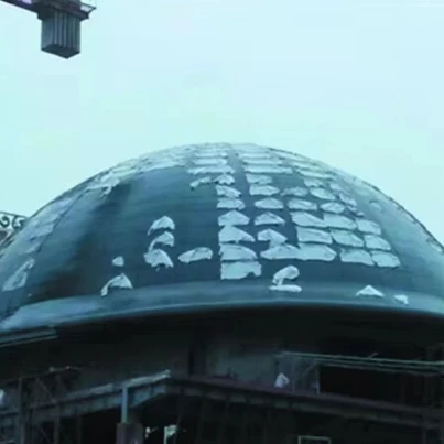 Prefab Steel Structure Warehouse for Commercial Office Building Dome Roof with Aluminium Alloy Sheet Facade