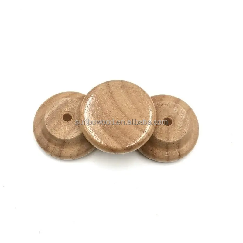 factory custom  carved logo  wooden knob handle use for pot  kitchenware knob furniture handle knob